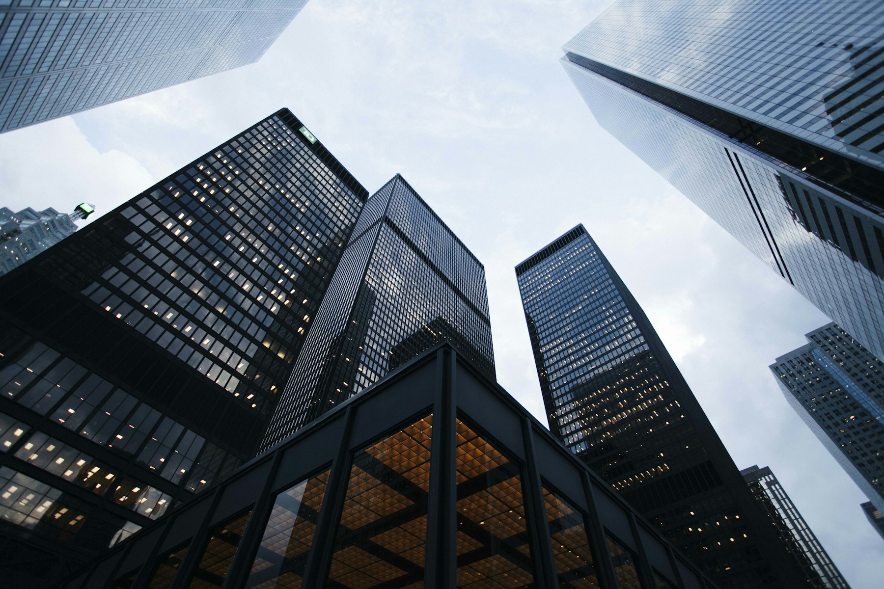 City skyline suggesting commerce and scale