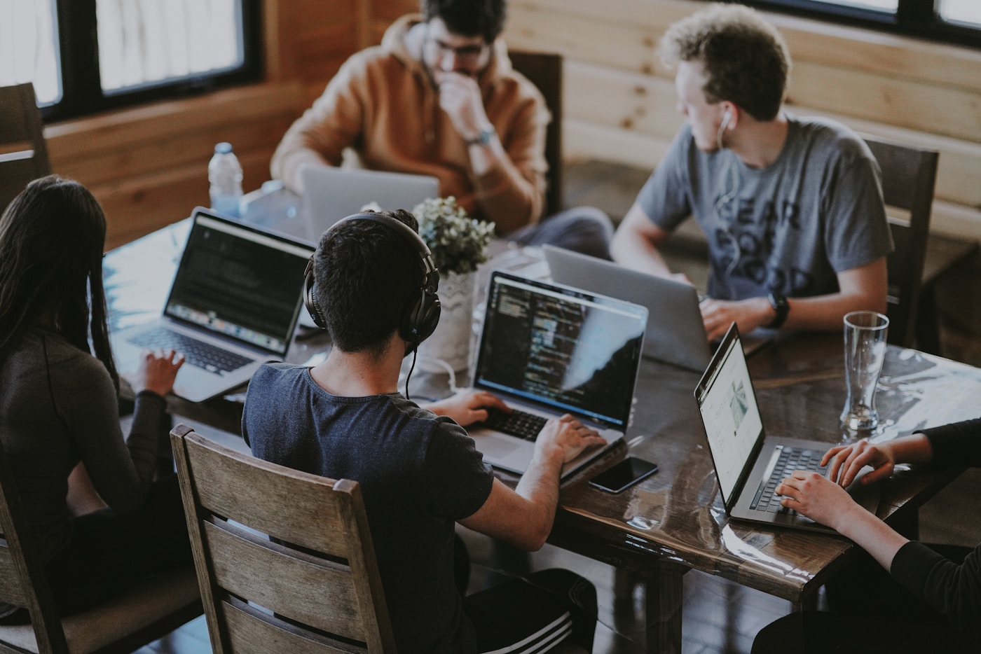 Team collaboration at a table
